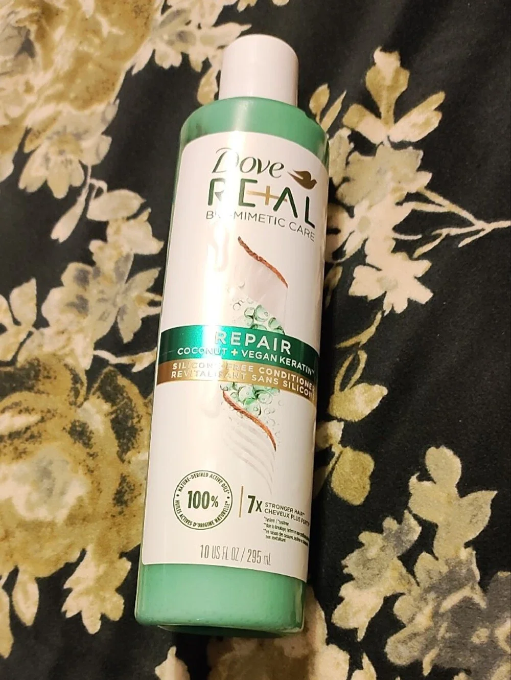 Dove REAL Repair Silicone-Free Conditioner — Green & White
